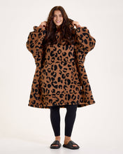 Load image into Gallery viewer, Snuggz Women Lite - Leopard Print Hooded Blanket