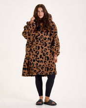 Load image into Gallery viewer, Snuggz Women Lite - Leopard Print Hooded Blanket