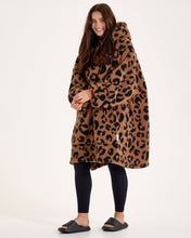 Load image into Gallery viewer, Snuggz Women Lite - Leopard Print Hooded Blanket