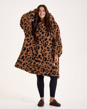 Load image into Gallery viewer, Snuggz Women Lite - Leopard Print Hooded Blanket