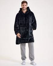 Load image into Gallery viewer, Snuggz Adults Original - Black Hooded Blanket