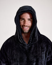 Load image into Gallery viewer, Snuggz Adults Original - Black Hooded Blanket