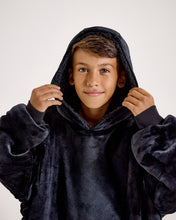 Load image into Gallery viewer, Snuggz Adults Original - Black Hooded Blanket
