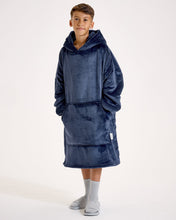 Load image into Gallery viewer, Snuggz Kids Original - Navy Hooded Blanket
