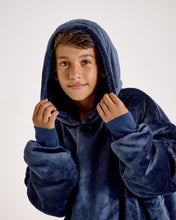 Load image into Gallery viewer, Snuggz Kids Original - Navy Hooded Blanket
