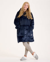 Load image into Gallery viewer, Snuggz Kids Original - Navy Hooded Blanket