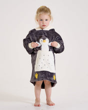 Load image into Gallery viewer, Snuggz Kids 2 in 1 Penguin Pocket Pal Hooded Blanket