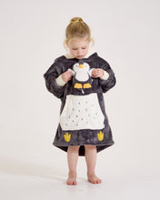 Load image into Gallery viewer, Snuggz Kids 2 in 1 Penguin Pocket Pal Hooded Blanket