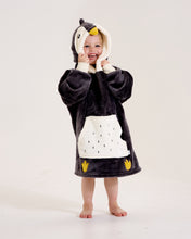 Load image into Gallery viewer, Snuggz Kids 2 in 1 Penguin Pocket Pal Hooded Blanket