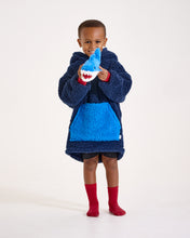 Load image into Gallery viewer, Snuggz Kids 2 in 1 Shark Pocket Pal Hooded Blanket