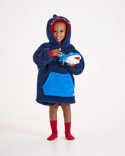 Load image into Gallery viewer, Snuggz Kids 2 in 1 Shark Pocket Pal Hooded Blanket