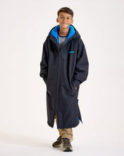 Load image into Gallery viewer, Snuggz Kids Lite Black Changing Robe with Blue Borg