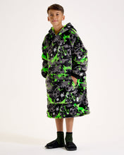 Load image into Gallery viewer, Snuggz Kids Original Football Graffiti Hooded Blanket