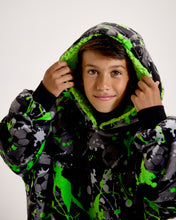 Load image into Gallery viewer, Snuggz Kids Original Football Graffiti Hooded Blanket