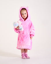 Load image into Gallery viewer, Snuggz Kids 2 in 1 Unicorn Pocket Pal Hooded Blanket