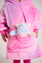 Load image into Gallery viewer, Snuggz Kids 2 in 1 Unicorn Pocket Pal Hooded Blanket