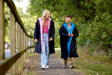 Load image into Gallery viewer, Snuggz Kids Lite Black Changing Robe with Pink Borg