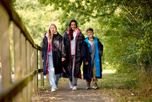 Load image into Gallery viewer, Snuggz Kids Lite Black Changing Robe with Pink Borg