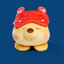 Load image into Gallery viewer, Disney Wellbeing Pooh with Sleep Mask Disney Official Snuggz Licenced Weighted Plush Toy - Large Size