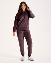 Load image into Gallery viewer, Snuggz Women Charcoal Velour Loungewear Set