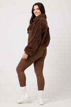 Load image into Gallery viewer, Snuggz Women Chocolate Brown Borg Bomber Jacket