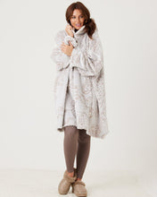 Load image into Gallery viewer, Snuggz Women Lite - Snow Leopard Adult Hooded Blanket