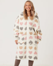 Load image into Gallery viewer, Snuggz Heart Adult Zipped Dressing Gown