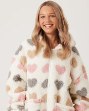 Load image into Gallery viewer, Snuggz Heart Adult Zipped Dressing Gown