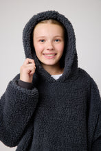 Load image into Gallery viewer, Snuggz Kids Lite - Charcoal Grey Hooded Blanket
