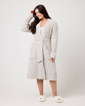 Load image into Gallery viewer, Snuggz Women Neutral Soft Textured Feather Yarn Dressing Gown