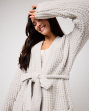 Load image into Gallery viewer, Snuggz Women Neutral Soft Textured Feather Yarn Dressing Gown