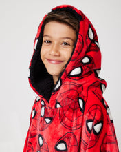 Load image into Gallery viewer, Snuggz Kids Lite Spider-man Hooded Blanket