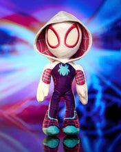 Load image into Gallery viewer, Ghost Spider Action Glow-in the dark Marvel Official Snuggz Licenced Plush Toy - Medium size