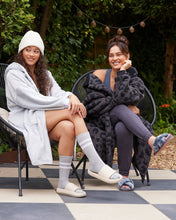 Load image into Gallery viewer, Snuggz Women Charcoal Animal Dressing Gown