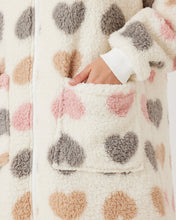 Load image into Gallery viewer, Snuggz Heart Adult Zipped Dressing Gown