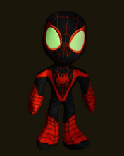 Load image into Gallery viewer, Miles Morales Action Glow-in the dark Marvel Official Snuggz Licenced Plush Toy - Medium size