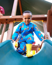 Load image into Gallery viewer, Snuggz Kids Hooded Water Repellent Tiger Puddlesuit