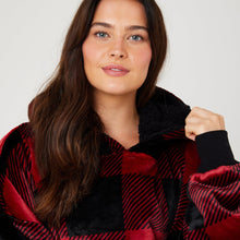 Load image into Gallery viewer, Snuggz Kids Original - Tartan Red Check Hooded Blanket