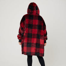 Load image into Gallery viewer, Snuggz Kids Original - Tartan Red Check Hooded Blanket