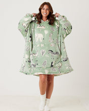 Load image into Gallery viewer, Snuggz Kids Original Safari Animal Hooded Blanket