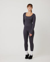 Load image into Gallery viewer, SnuggzFit Ribbed Long Sleeve Green Seamless Jumpsuit