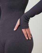 Load image into Gallery viewer, SnuggzFit Ribbed Long Sleeve Green Seamless Jumpsuit