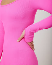 Load image into Gallery viewer, SnuggzFit Ribbed Long Sleeve Green Seamless Jumpsuit
