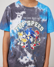 Load image into Gallery viewer, Sonic The Hedgehog Top Speed Tie Dye Snuggz Kids T-Shirt