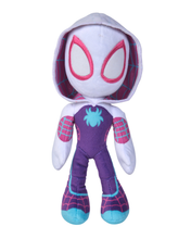 Load image into Gallery viewer, Ghost Spider Action Glow-in the dark Marvel Official Snuggz Licenced Plush Toy - Medium size