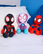 Load image into Gallery viewer, Ghost Spider Action Glow-in the dark Marvel Official Snuggz Licenced Plush Toy - Medium size