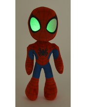 Load image into Gallery viewer, Spider-Man Action Glow-in the dark Marvel Official Snuggz Licenced Plush Toy - Medium size