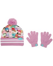 Load image into Gallery viewer, Squishmallows Characters Snuggz Youth Beanie Winter Hat & Gloves Combo