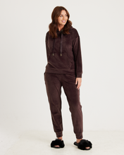 Load image into Gallery viewer, Snuggz Women Charcoal Velour Loungewear Set