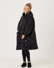 Load image into Gallery viewer, Snuggz Women Lite - Charcoal Animal Hooded Blanket